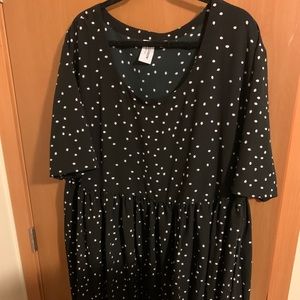 ASOS Oversized Polka dot baby doll dress